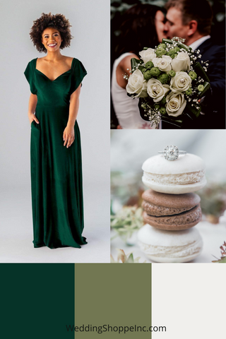 Emerald wedding palette